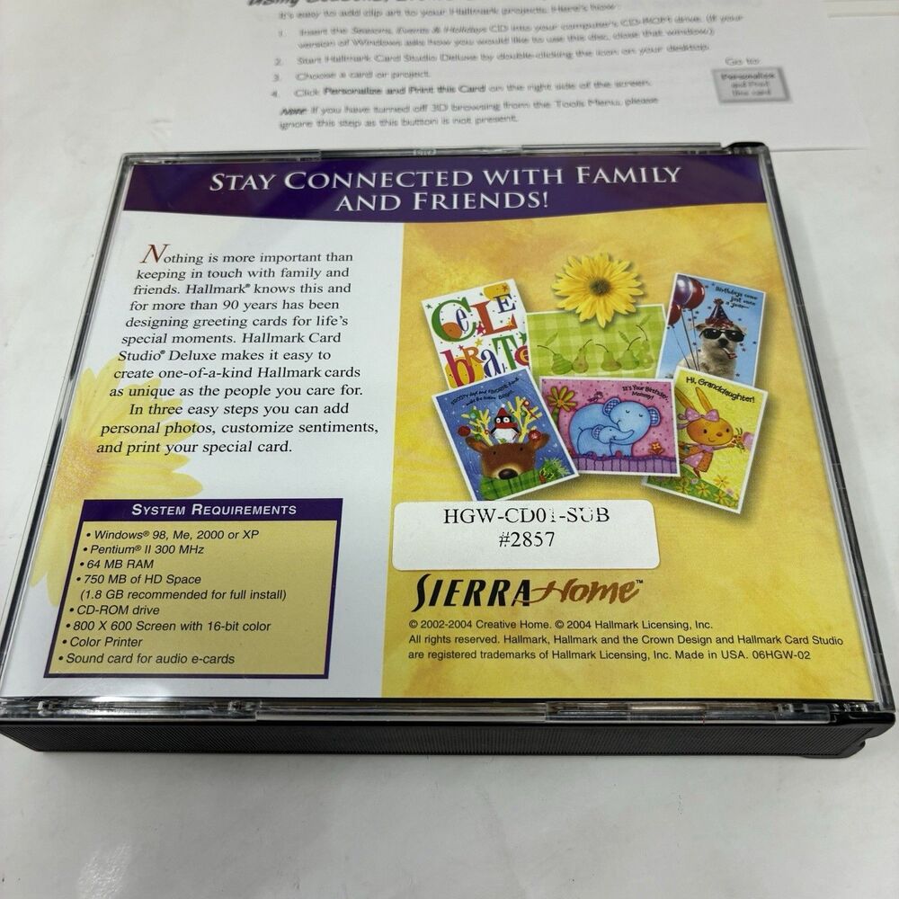 Hallmark Card Studio Deluxe - Retail Box Complete - Picture 4 of 10